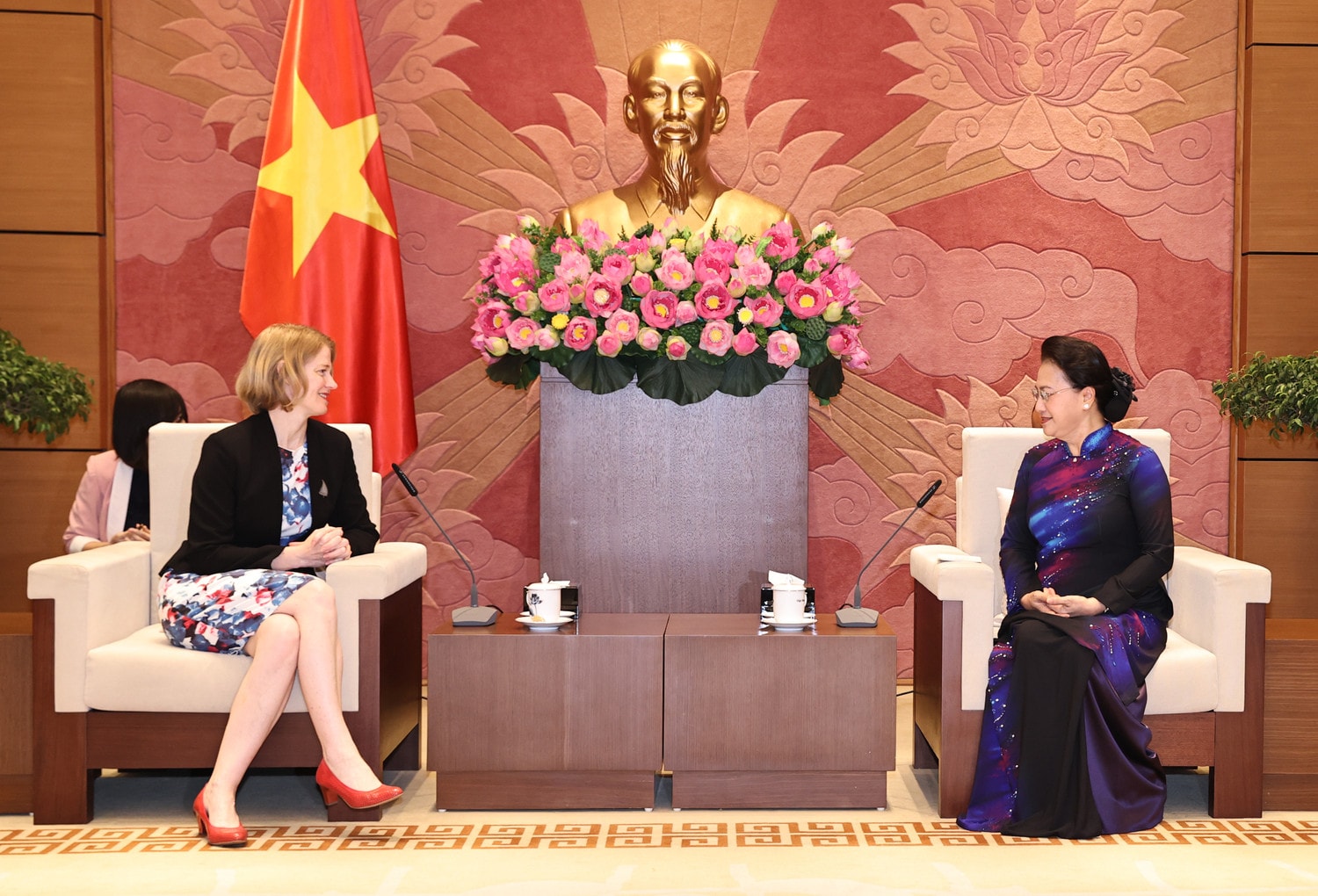 Chủ tịch Quốc hội Nguyễn Thị Kim Ngân tiếp Đại sứ New Zealand Wendy Matthews Ảnh: Quang Khánh Chủ tịch Quốc hội Nguyễn Thị Kim Ngân tiếp Đại sứ New Zealand Wendy Matthews Ảnh: Quang Khánh