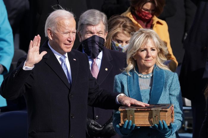 Tổng thống thứ 46 của Mỹ Joe Biden tuyên thệ nhậm chức trưa 20.1.2021 theo giờ Washington D.C. Ảnh: CNN