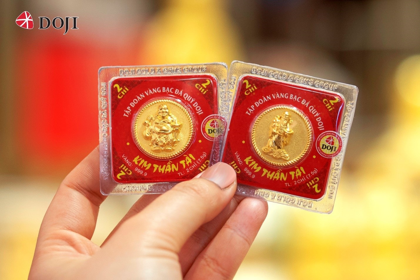 Một lựa chọn khác cho khách hàng đối với dòng sản phẩm vàng ép vỉ 999.9 là Đồng vàng Thần Tài Thịnh Vượng, Thần Tài Đại Phất.