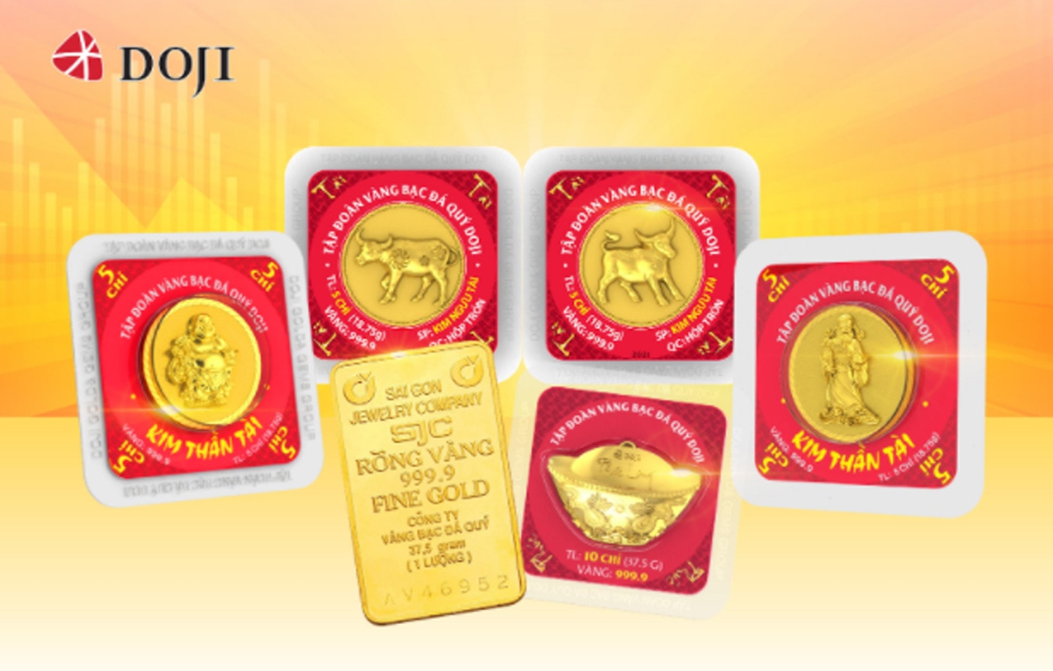 Khi giao dịch qua hình thức mua bán vàng trực tuyến eGold của DOJI, khách hàng sẽ dễ dàng sở hữu những sản phẩm vàng ép vỉ 999.9 hàm lượng chuẩn, thiết kế tinh xảo, giàu tính thẩm mỹ và ý nghĩa phong thủy, mang lại may mắn, tài lộc cả năm