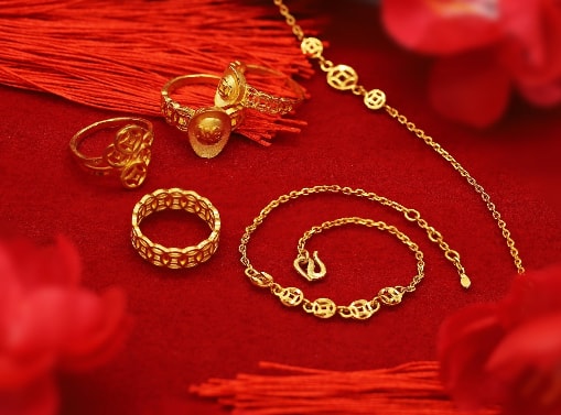 Những món trang sức vàng 24K công nghệ 3D có kiểu dáng đa dạng, mang ý nghĩa thu hút tài lộc khi chủ nhân sở hữu trong Ngày Thần Tài