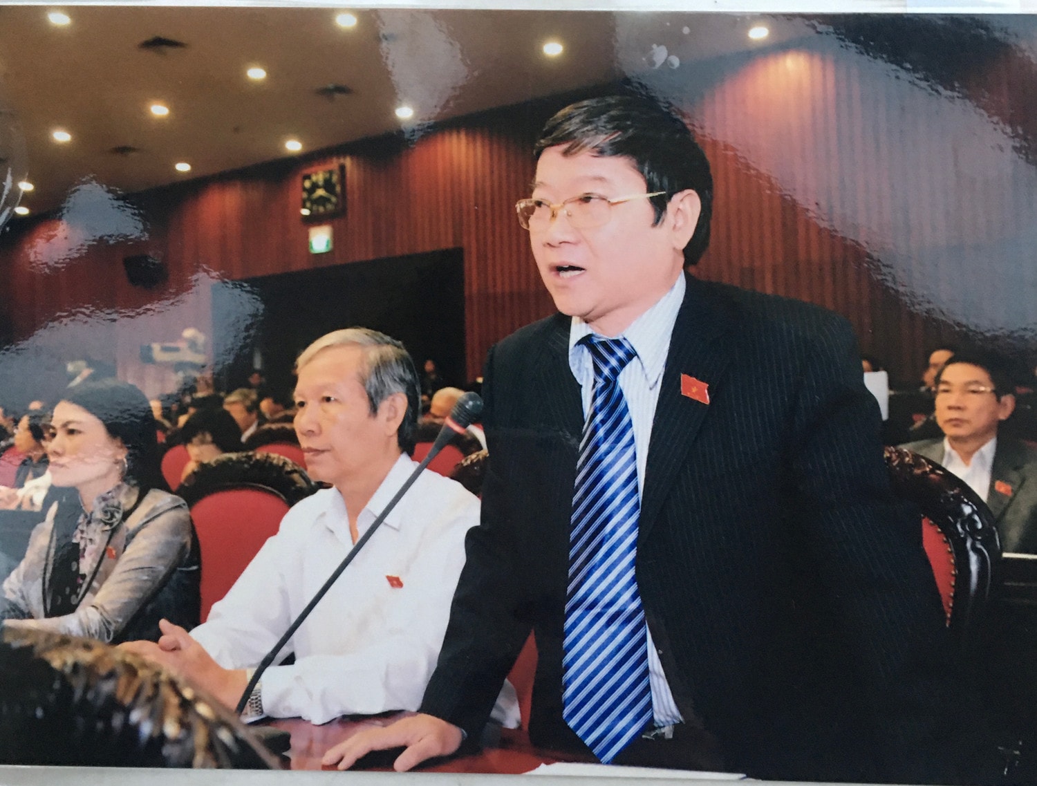  Nguyên Phó Chủ nhiệm Ủy ban Văn hoá, Giáo dục, TN, TN, NĐ Lê Như Tiến phát biểu góp ý vào dự thảo Nghị quyết của Quốc hội Ảnh tư liệu