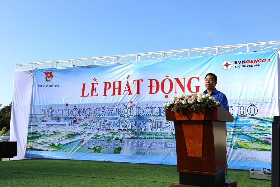 Tổng Giám đốc Tổng Công ty Phát điện 1, Nguyễn Hữu Thịnh phát biểu tại buổi lễ
