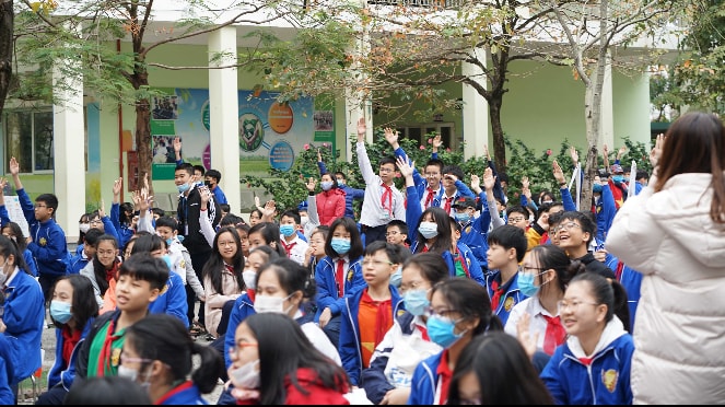 Các em học sinh tại buổi hội thảo chia sẻ kết quả Báo cáo Tiếng nói Trẻ em Việt Nam