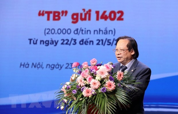 PGS.TS Nguyễn Viết Nhung, Giám đốc Bệnh viện Phổi Trung ương, Chủ nhiệm Chương trình Chống lao Quốc gia phát biểu khai mạc