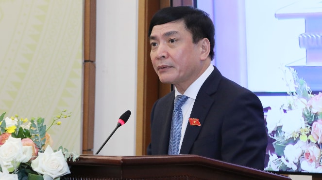Tổng Thư ký Quốc hội - Chủ nhiệm Văn phòng Quốc hội phát biểu