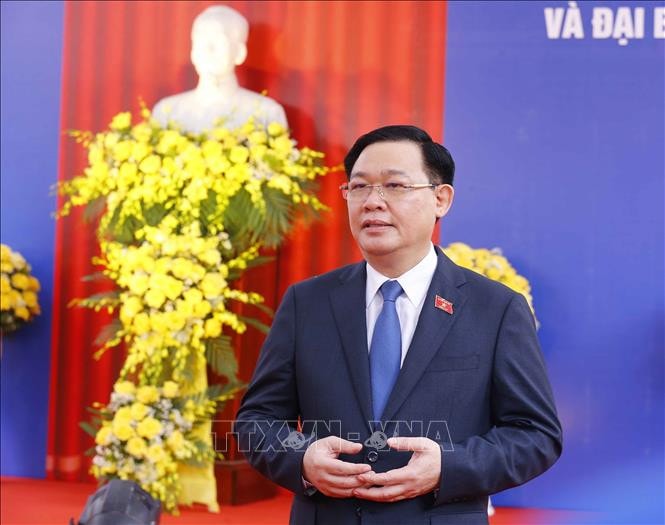 Chủ tịch Quốc hội Vương Đình Huệ phát biểu Ảnh: Doãn Tấn/TTXVN