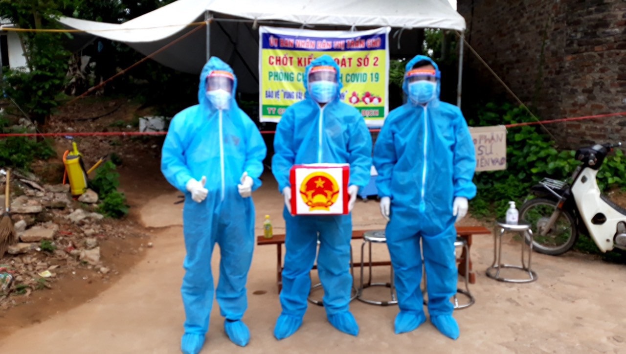 Trong tâm dịch nên công tác bảo đảm an toàn trong quá trình bầu cử luôn được tỉnh Bắc Giang chú trọng thực hiện