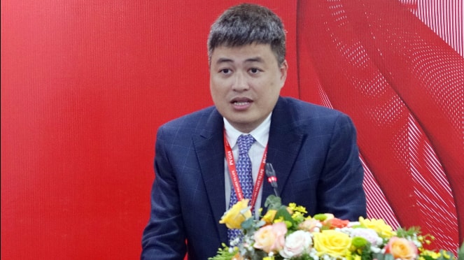 Ông Vũ Duy Đông phát biểu tại buổi lễ