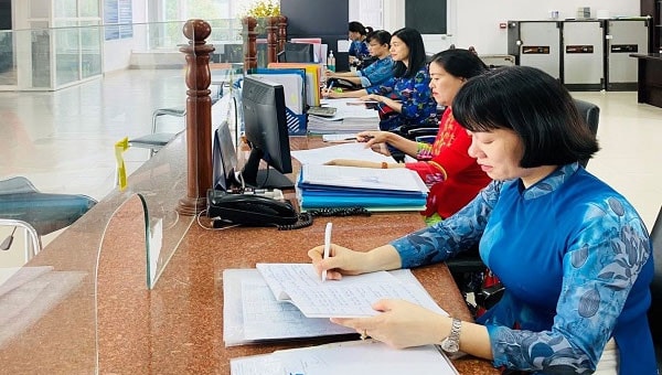 Kho bạc Nhà nước TP. Thủ Đức vắng bóng khách hàng Ảnh: Thủy Phương
