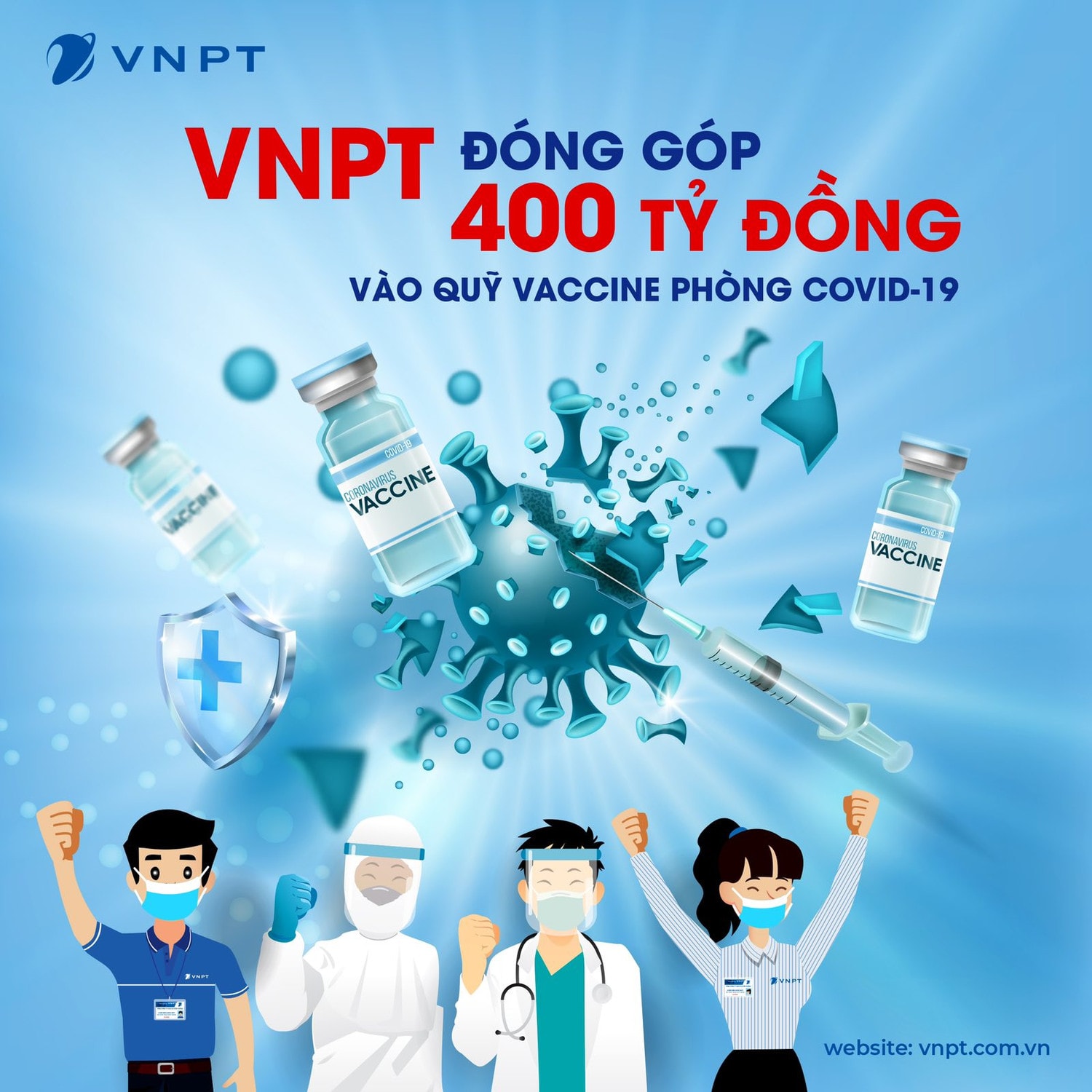 VNPT góp 400 tỷ đồng vào Quỹ vaccine phòng Covid - 19