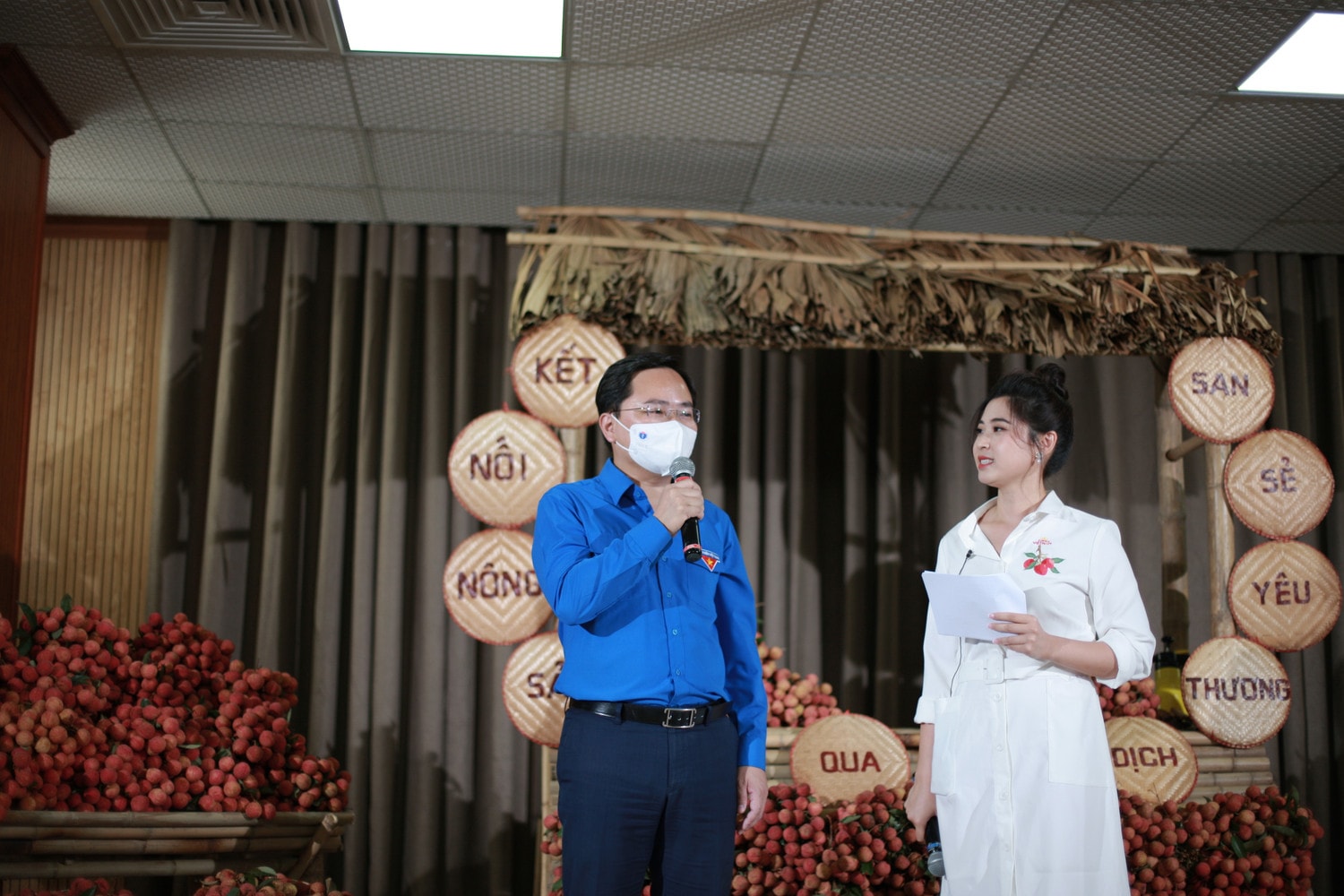 Bí thư thứ nhất Trung ương Đoàn Nguyễn Anh Tuấn tại buổi livestream Ảnh: Đức Hiệp Bí thư thứ nhất Trung ương Đoàn Nguyễn Tuấn Anh tham gia buổi livestream