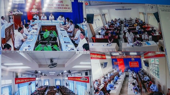 Hội nghị được tổ chức trực tuyến với 44 điểm cầu
