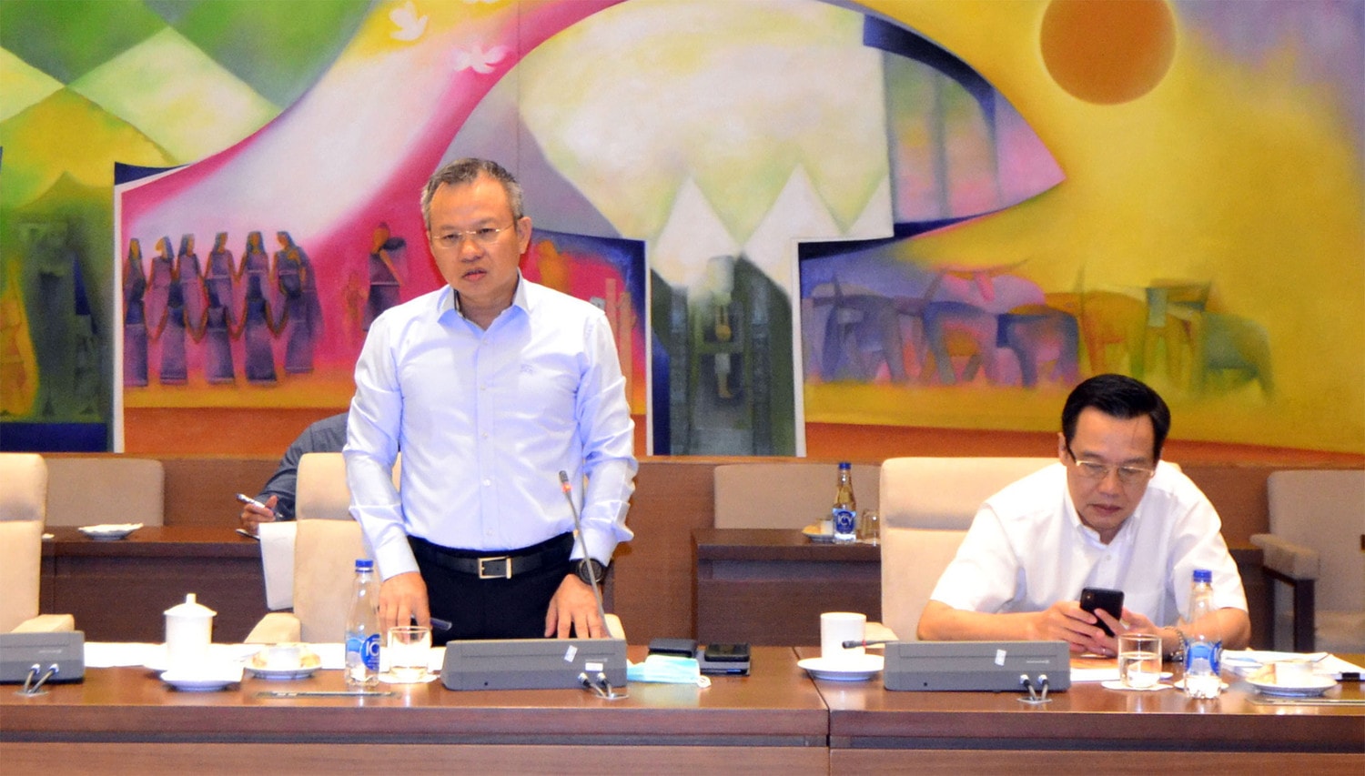 Phó Chủ nhiệm Ủy ban Đối ngoại Nguyễn Mạnh Tiến phát biểu tại cuộc tọa đàm về RCEP Ảnh: Thanh Chi