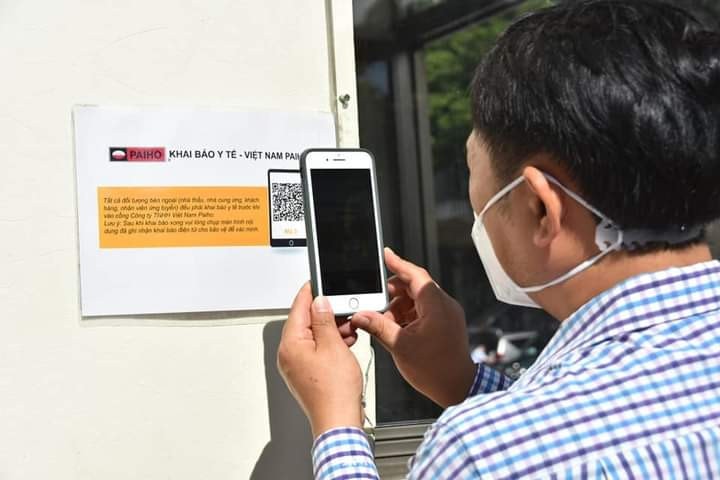 Kiểm tra kiểm soát người ra vào cổng tại khu công nghiệp Tân Tạo Nguồn: Bộ Y tế
