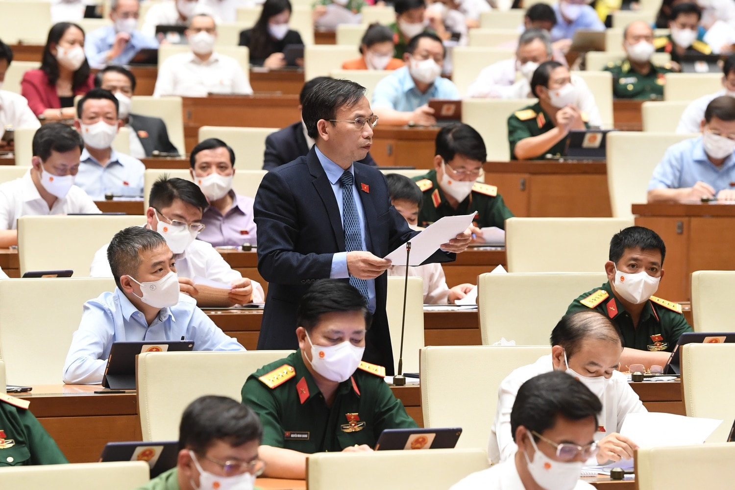 ĐBQH Đồng Ngọc Ba (Bình Định) phát biểu Ảnh: Quang Khánh