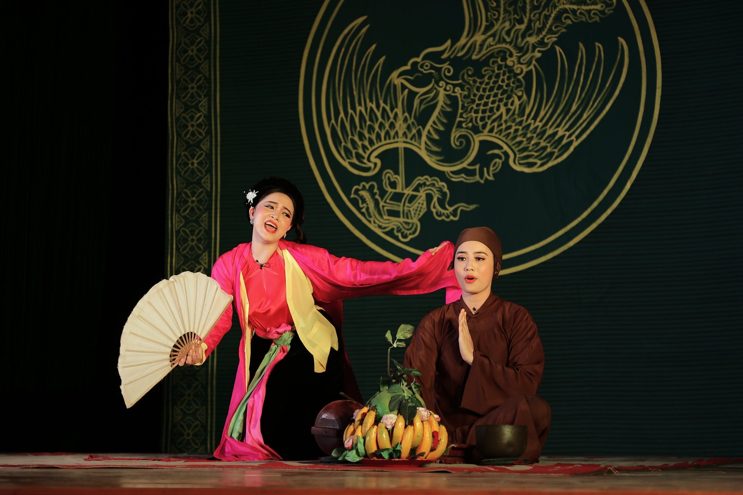 Trích đoạn “Thị Màu lên chùa” của Nhà hát Chèo Việt Nam - Ảnh: Minh Khánh
