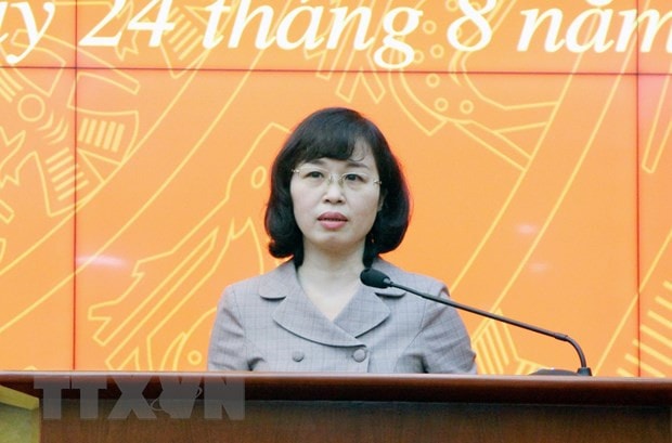 Phó Bí thư Tỉnh ủy Quảng Ninh Trịnh Thị Minh Thanh phát biểu tại hội nghị