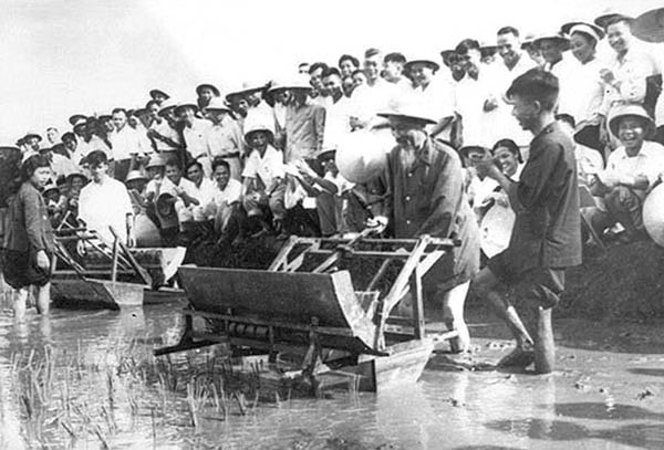 Bác Hồ dùng thử máy cấy cải tiến mới