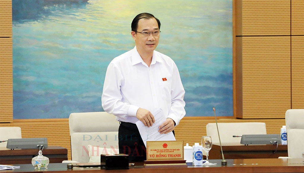 Chủ nhiệm Ủy ban Kinh tế Vũ Hồng Thanh phát biểu Ảnh: Hồ Long