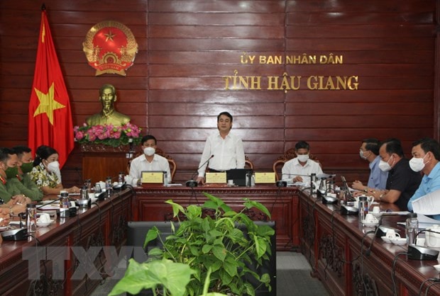 Ông Nghiêm Xuân Thành, Ủy viên Trung ương Đảng, Bí thư Tỉnh ủy Hậu Giang phát biểu