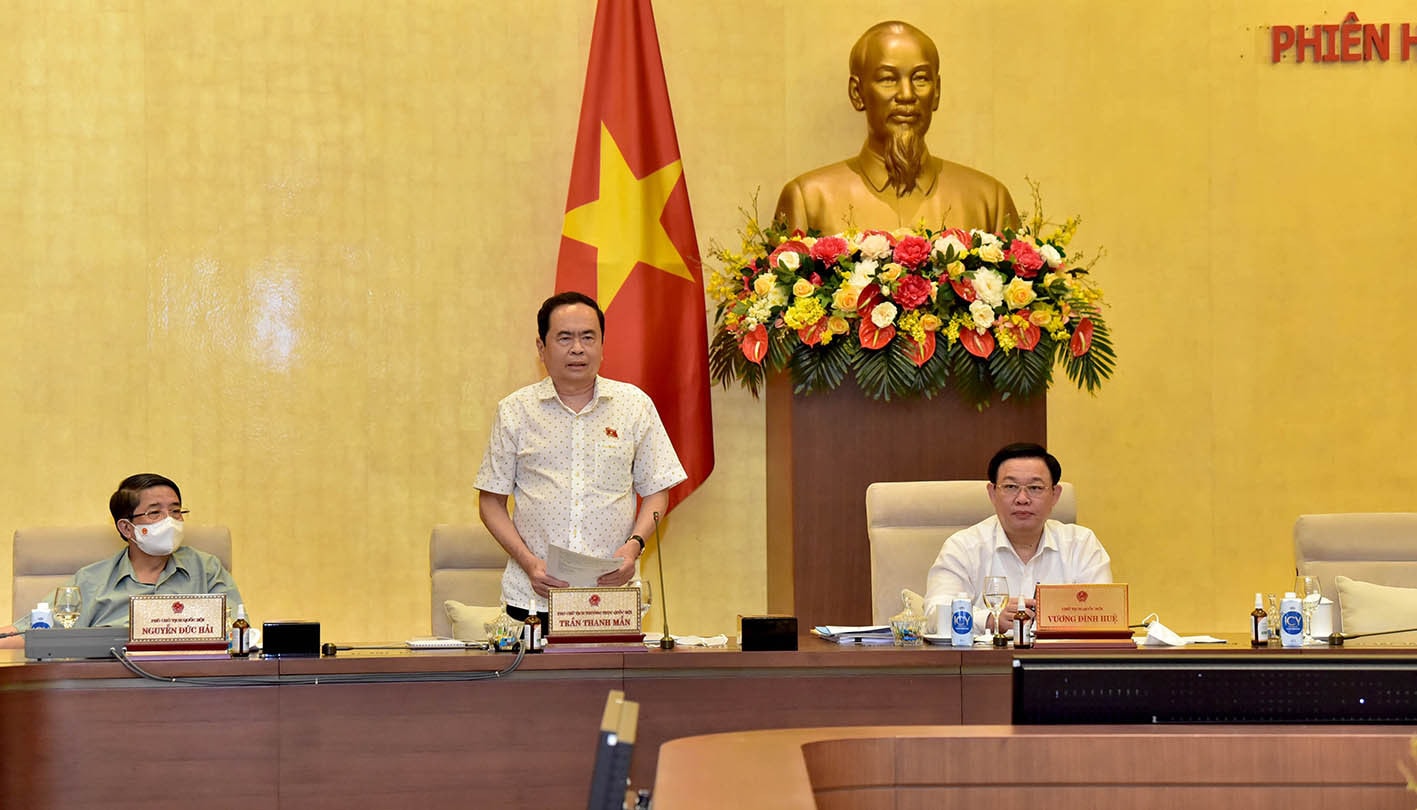 Phó Chủ tịch Quốc hội Thường trực Trần Thanh Mẫn phát biểu Phó Chủ tịch Quốc hội Thường trực Trần Thanh Mẫn phát biểu