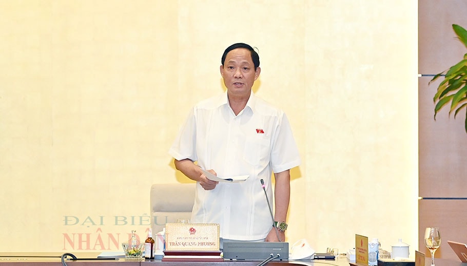 Phó Chủ tịch Quốc hội Trần Quang Phương điều hành Phiên họp Ảnh: Lâm Hiển