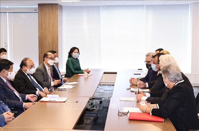 Chủ tịch Nước Nguyễn Xuân Phúc tiếp Hội đồng Kinh doanh Mỹ - ASEAN và các tổ chức thương mại của Hoa Kỳ