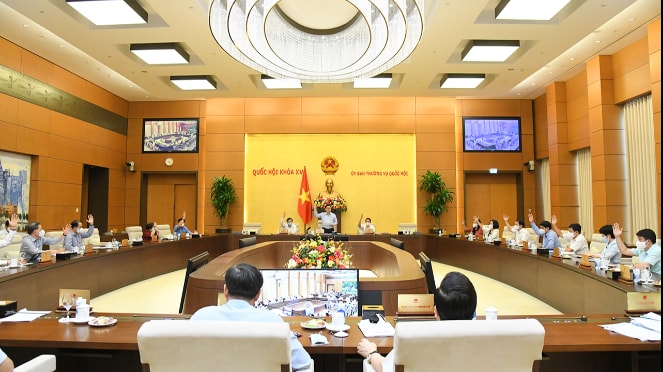 Phiên họp bất thường của Uỷ ban Thường vụ Quốc hội ngày 24.9.2021 cho ý kiến về việc ban hành chính sách hỗ trợ người lao động và người sử dụng lao động bị ảnh hưởng bởi dịch bệnh Covid-19 từ Quỹ Bảo hiểm thất nghiệp