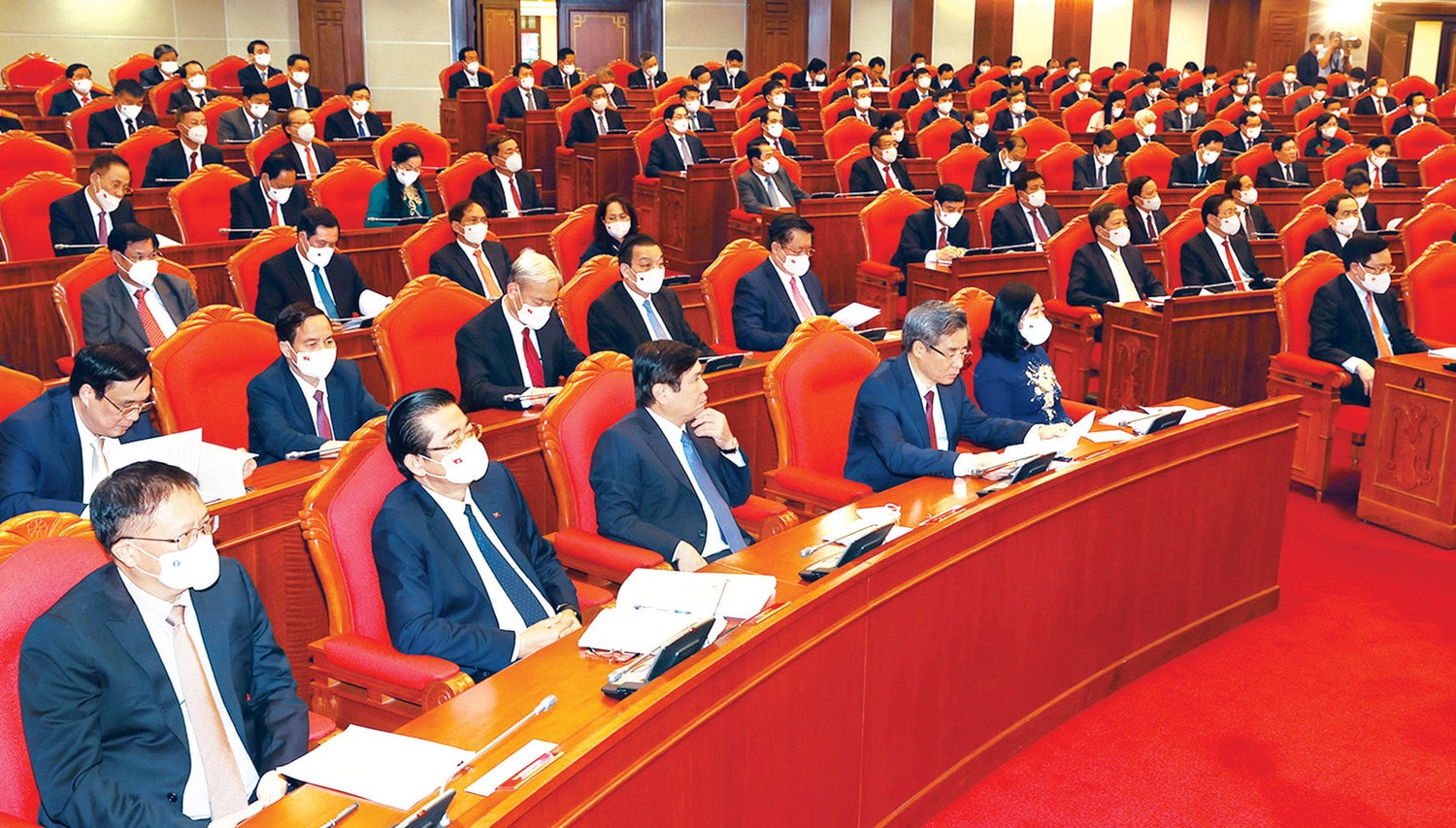 Đại biểu dự khai mạc Hội nghị lần thứ tư Ban Chấp hành Trung ương Đảng Khóa XIII Ảnh: Trí Dũng