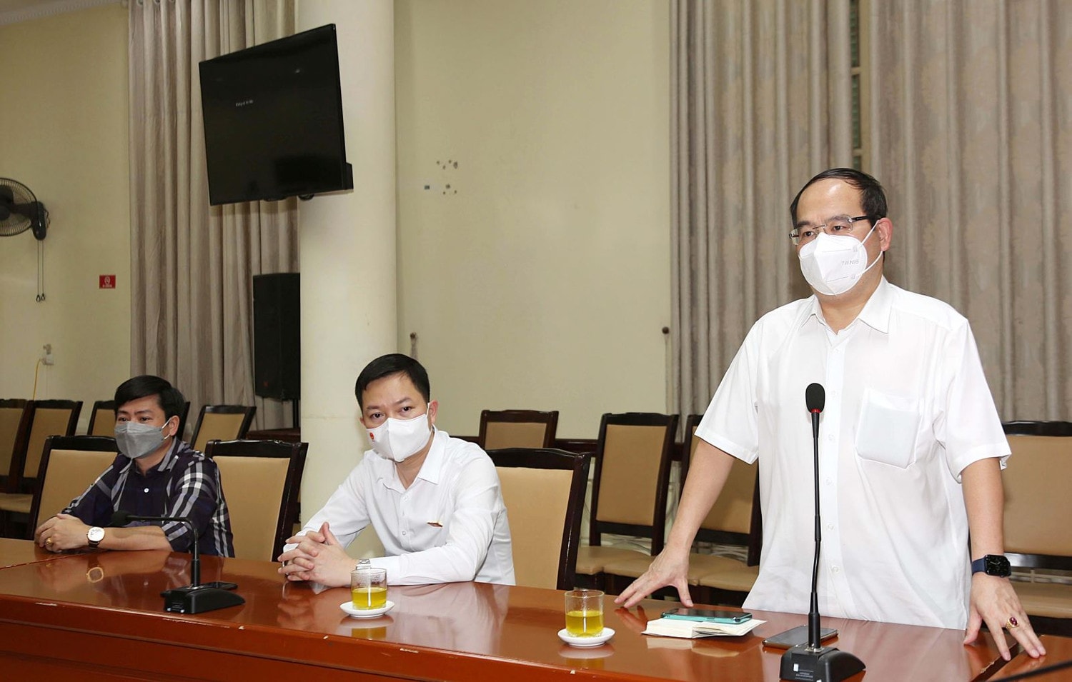Phó Bí thư Tỉnh uỷ, Trưởng đoàn đại biểu Quốc hội tỉnh Đồng Nai Quản Minh Cường phát biểu tại buổi lễ Phó Bí thư Tỉnh uỷ, trưởng đoàn Đại biểu Quốc hội tỉnh Đồng Nai Quản Minh Cường phát biểu tại buổi lễ