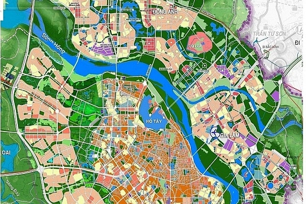 Quy hoạch chung xây dựng Thủ đô Hà Nội đến năm 2030 và tầm nhìn đến năm 2050 Nguồn: ITN