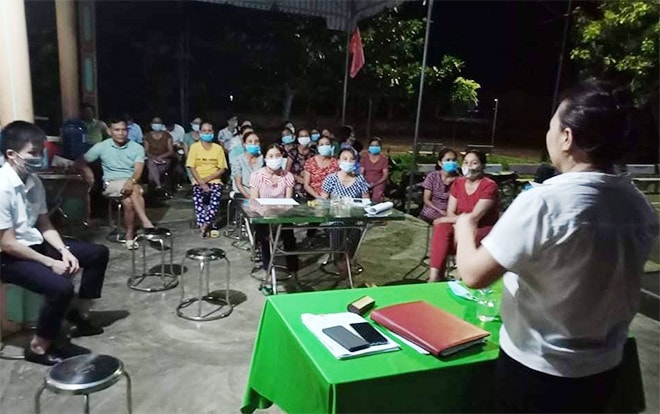 Một buổi đối thoại chính sách bảo hiểm xã hội, bảo hiểm y tế với người dân của bảo hiểm xã hội huyện Yên Thành, Nghệ An Nguồn: ITN