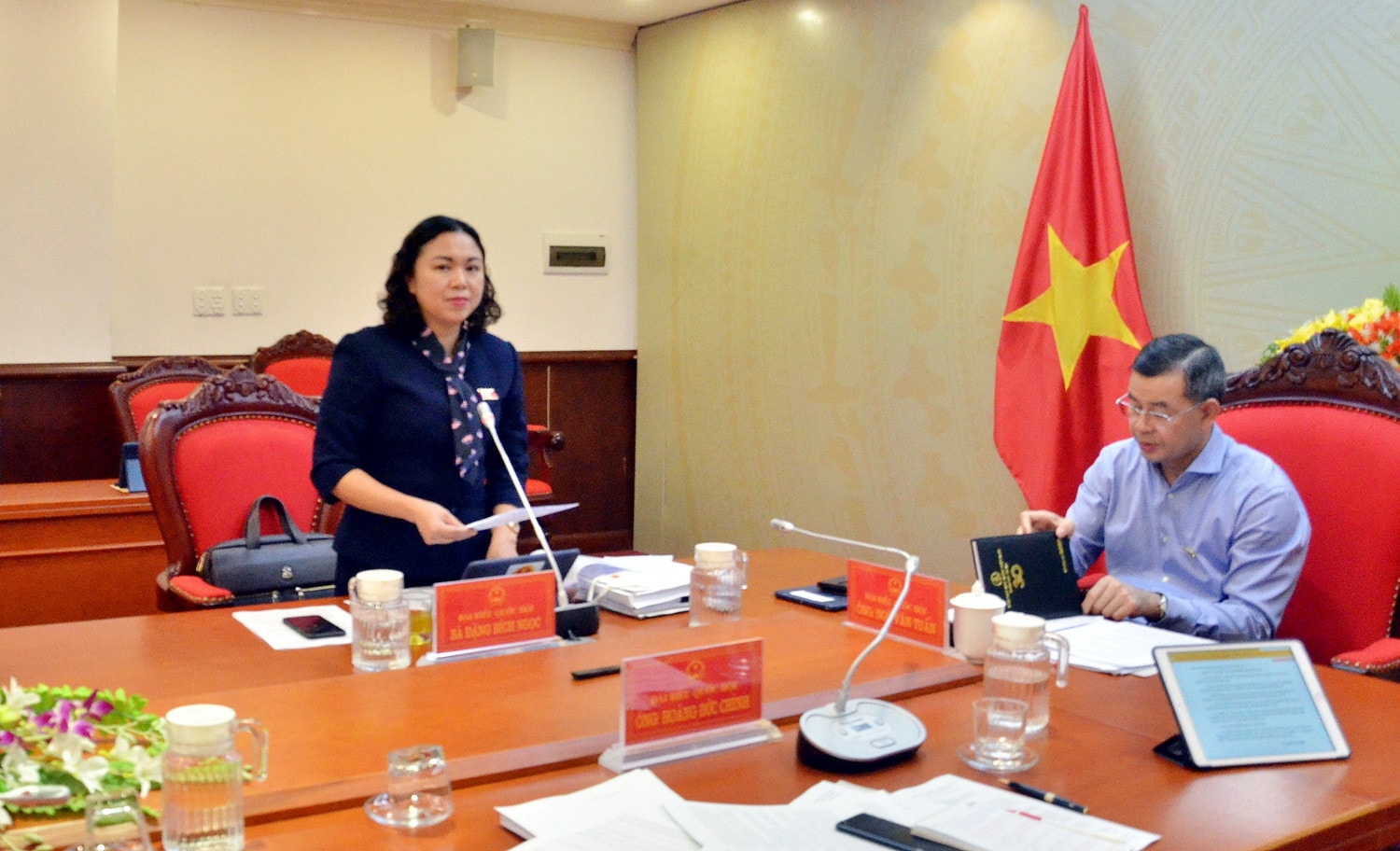 Đại biểu Đặng Bích Ngọc cho ý kiến thảo luận Ảnh: T.Tâm Đại biểu Đặng Bích Ngọc cho ý kiến thảo luận