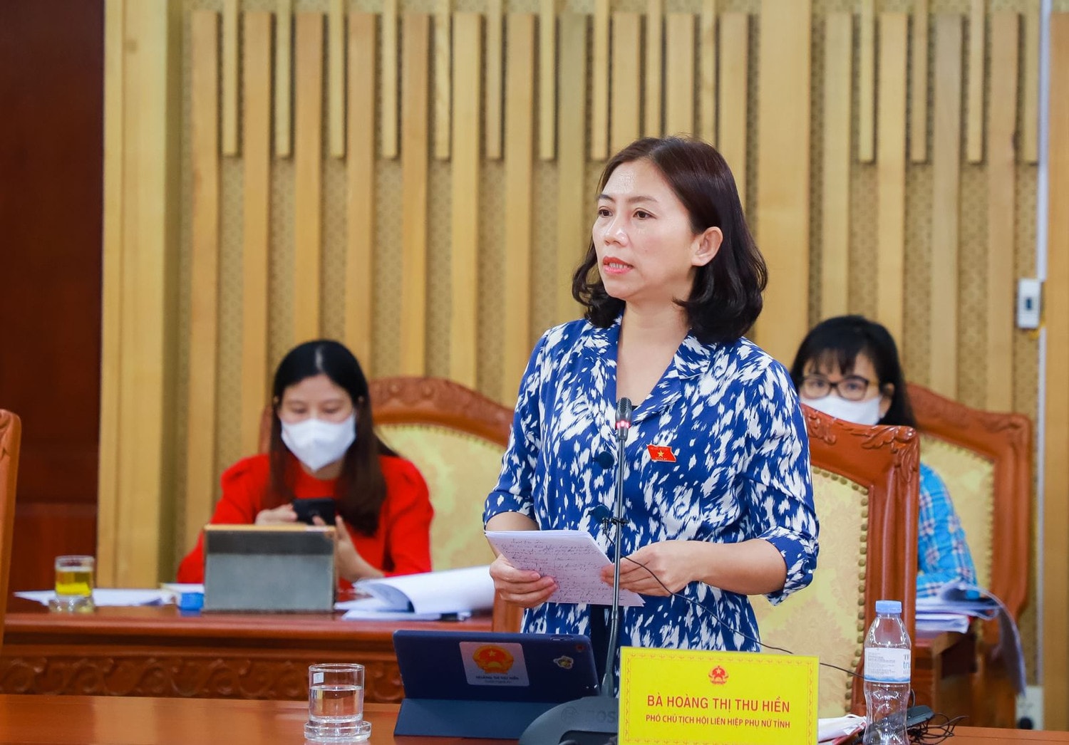ĐBQH Hoàng Thị Thu Hiền phát biểu ý kiến