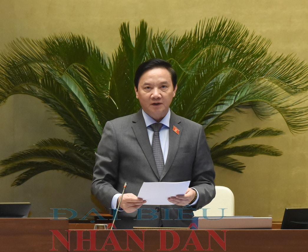 Phó Chủ tịch Quốc hội Nguyễn Khắc Định phát biểu Ảnh: Quang Khánh