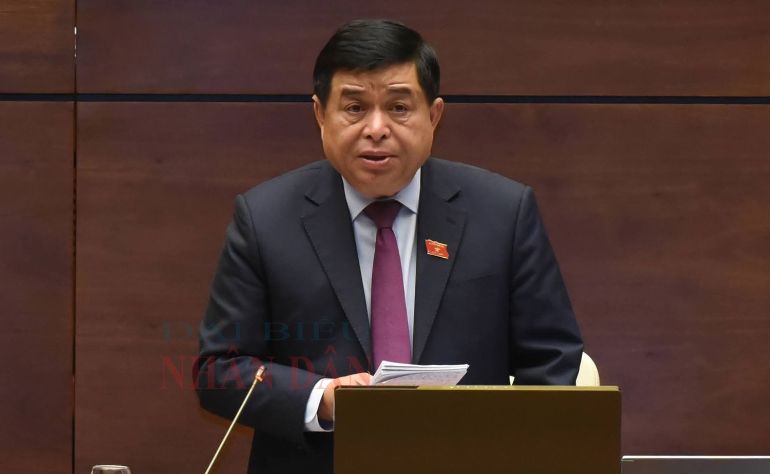 Bộ trưởng Bộ Kế hoạch và Đầu tư Nguyễn Chí Dũng phát biểu Ảnh: Quang Khánh