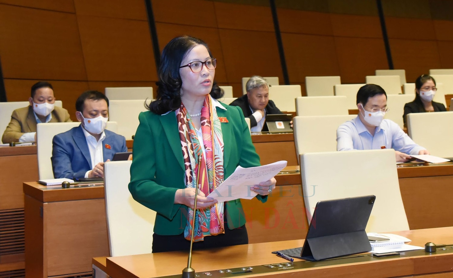 ĐBQH Nguyễn Thị Lan (Hà Nội) phát biểu Ảnh: Quang Khánh
