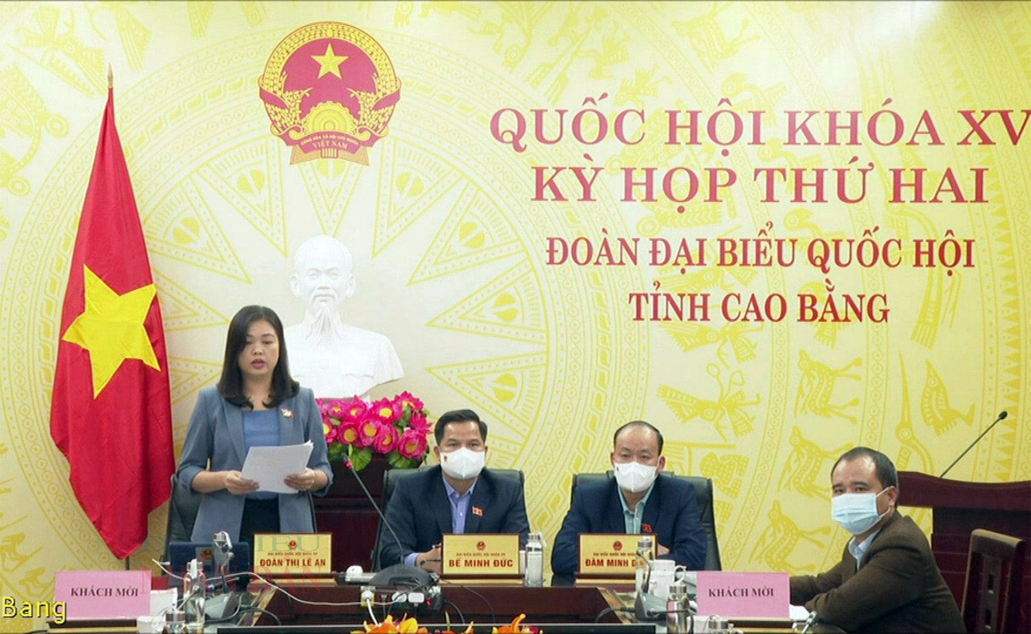 ĐBQH Đoàn Thị Lê An (Cao Bằng) phát biểu Ảnh: Quang Khánh