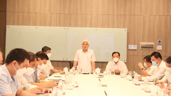 Nguyễn Văn Lợi, Bí thư Tỉnh uỷ Bình Dương phát biểu kết luận tại buổi làm việc