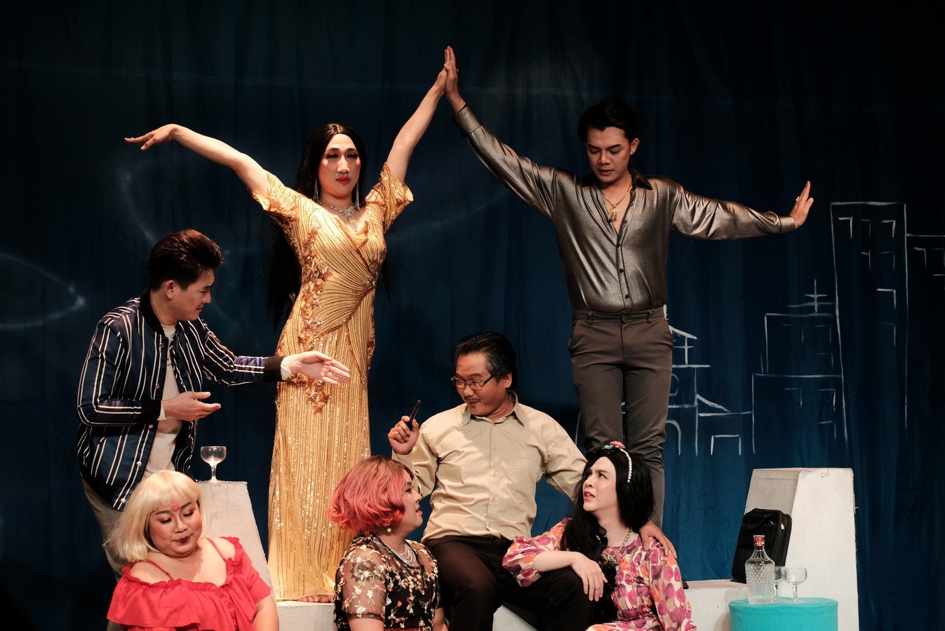 Cảnh trong vở kịch Tết của Nhà hát Kịch Sân khấu nhỏ 5B, TP Hồ Chí Minh Nguồn: nudoanhnhan.net