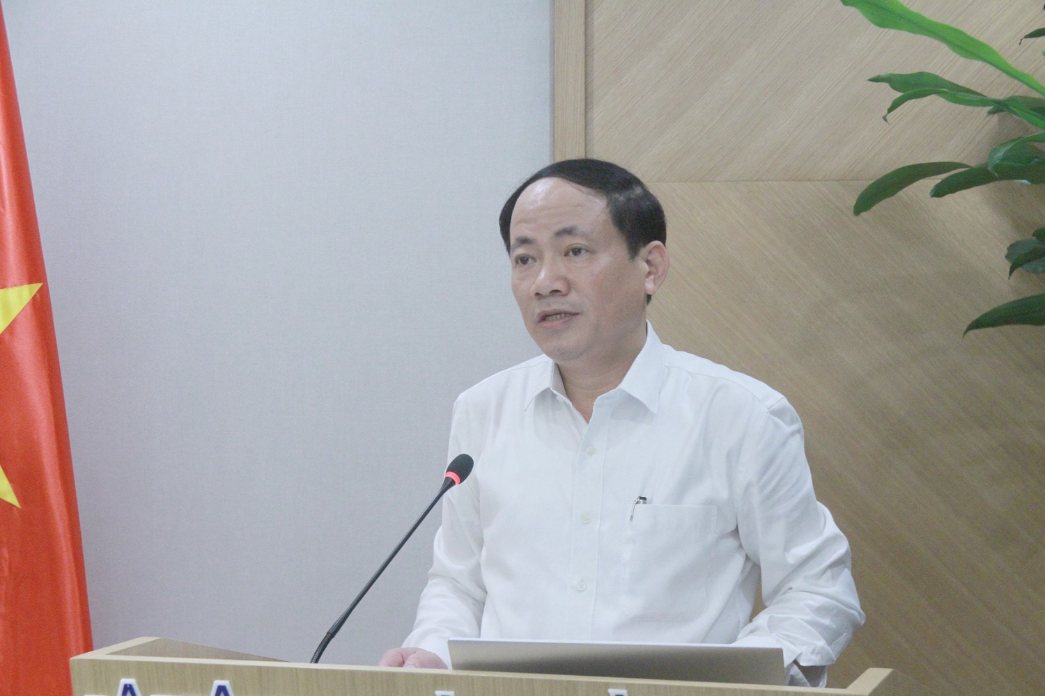 Thứ trưởng Bộ thông tin và Truyền thông Phạm Anh Tuấn phát biểu khai mạc Hội thảo Ảnh: Nhật Anh