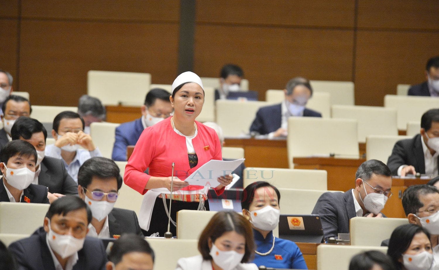 ĐBQH Đặng Bích Ngọc (Hòa Bình) phát biểu Ảnh: Quang Khánh