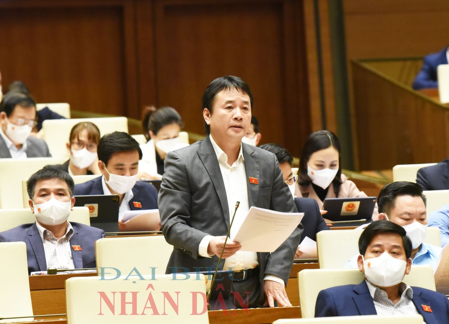 ĐBQH Phạm Nam Tiến (Đắk Nông) phát biểu Ảnh: Quang Khánh