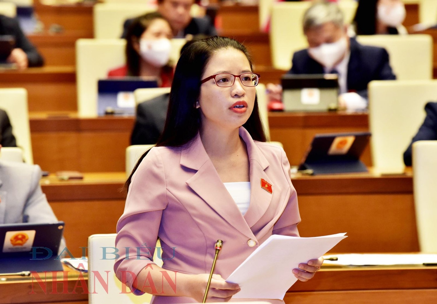 ĐBQH Nguyễn Thị Hà (Bắc Ninh) phát biểu Ảnh: Lâm Hiển