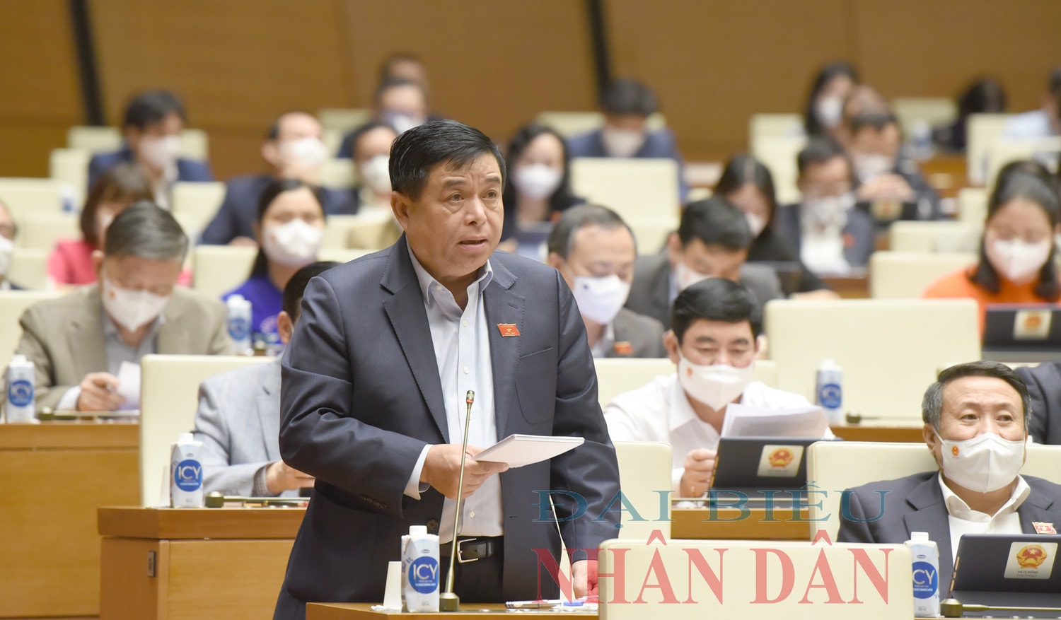 Bộ trưởng Bộ Kế hoạch và Đầu tư Nguyễn Chí Dũng phát biểu Ảnh: Quang Khánh
