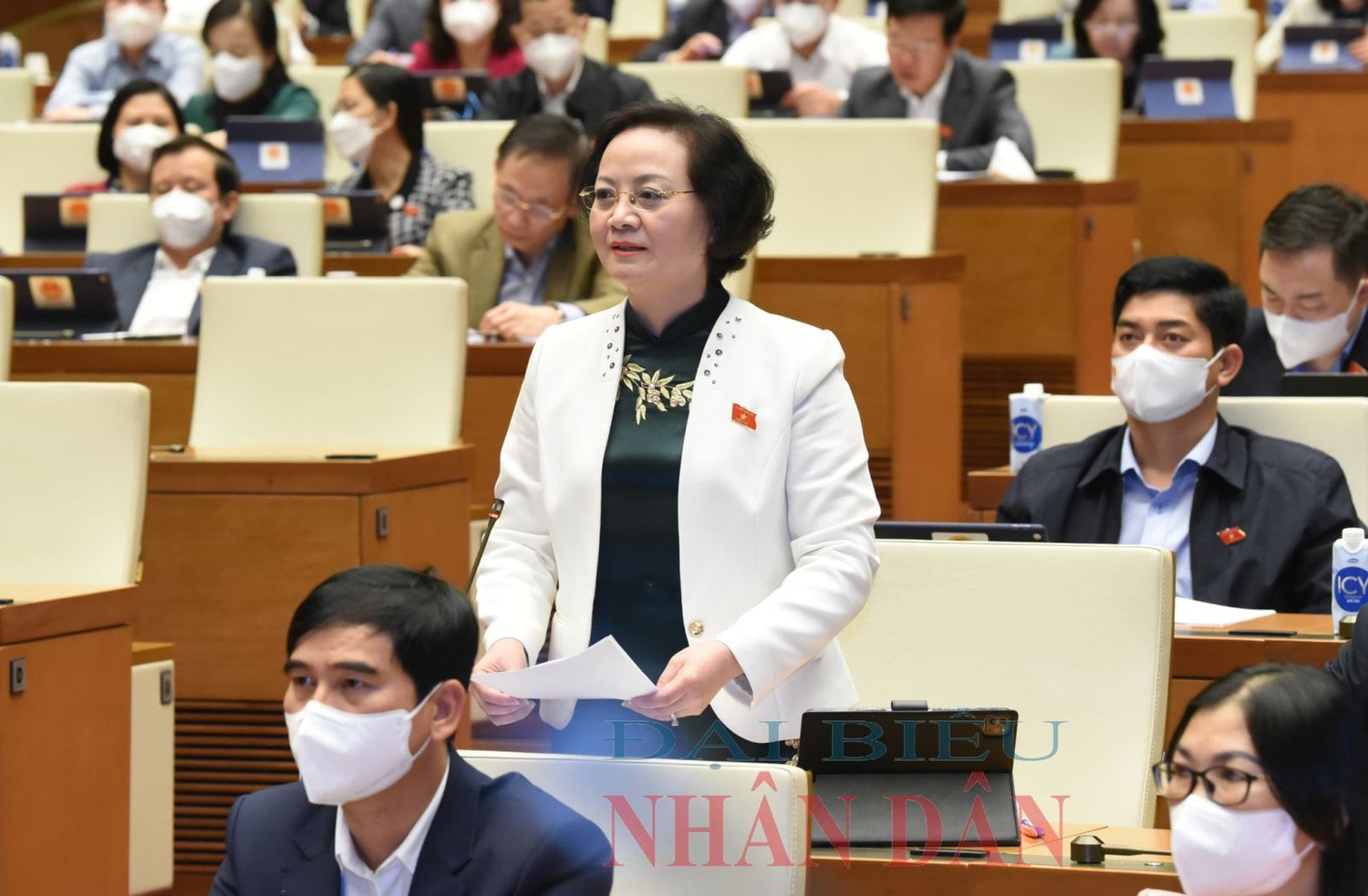 Bộ trưởng Bộ Nội vụ Phạm Thị Thanh Trà phát biểu Ảnh: Quang Khánh