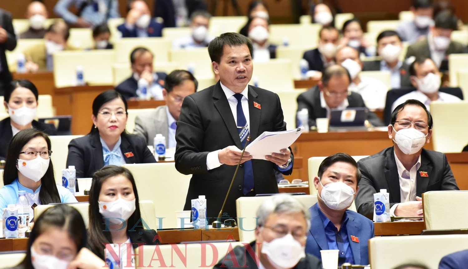 ĐBQH Dương Khắc Mai (Đắk Nông) chất vấn Ảnh: Lâm Hiển