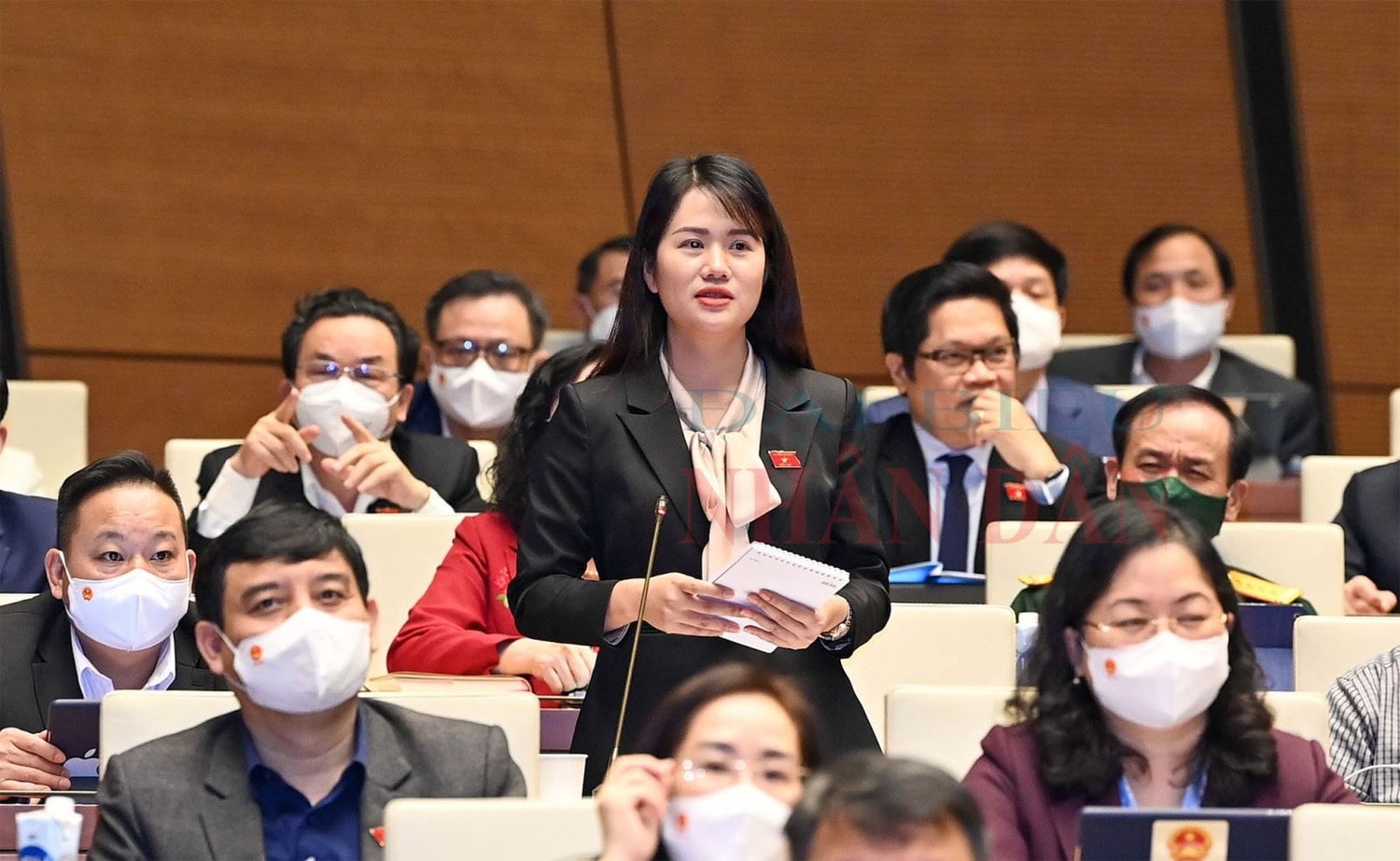 ĐBQH Vương Thị Hương (Hà Giang) chất vấn tại phiêm làm việc sáng nay 12.11