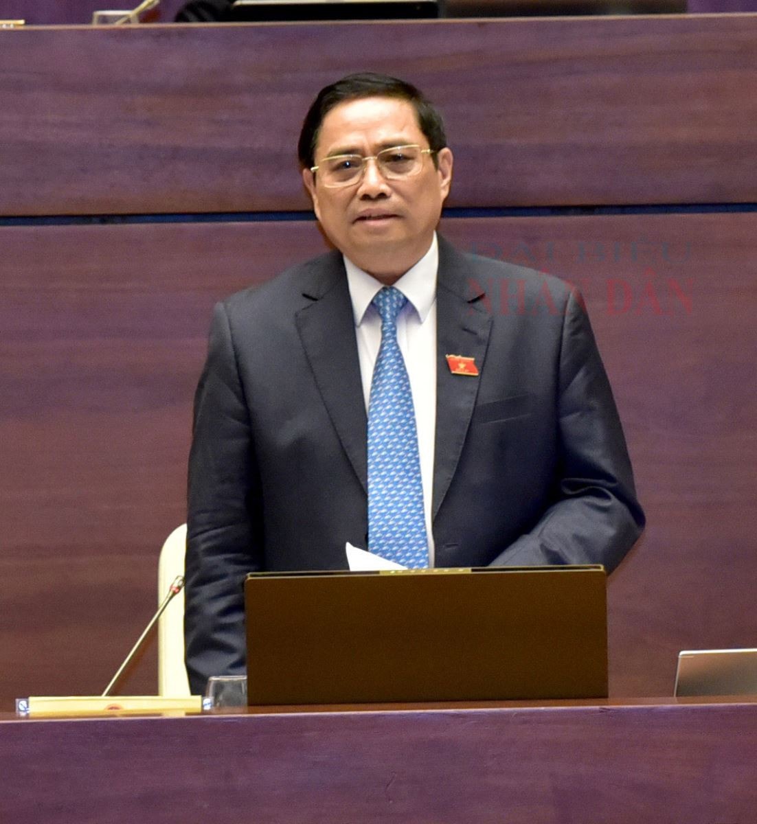 Thủ tướng Phạm Minh Chính trả lời chất vấn Ảnh: Lâm Hiển